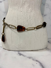 Vintage  Brown Acrylic Chain Belt