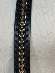 Black & metal belt