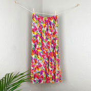 90s Tropical Silk Maxi Skirt (M/L)