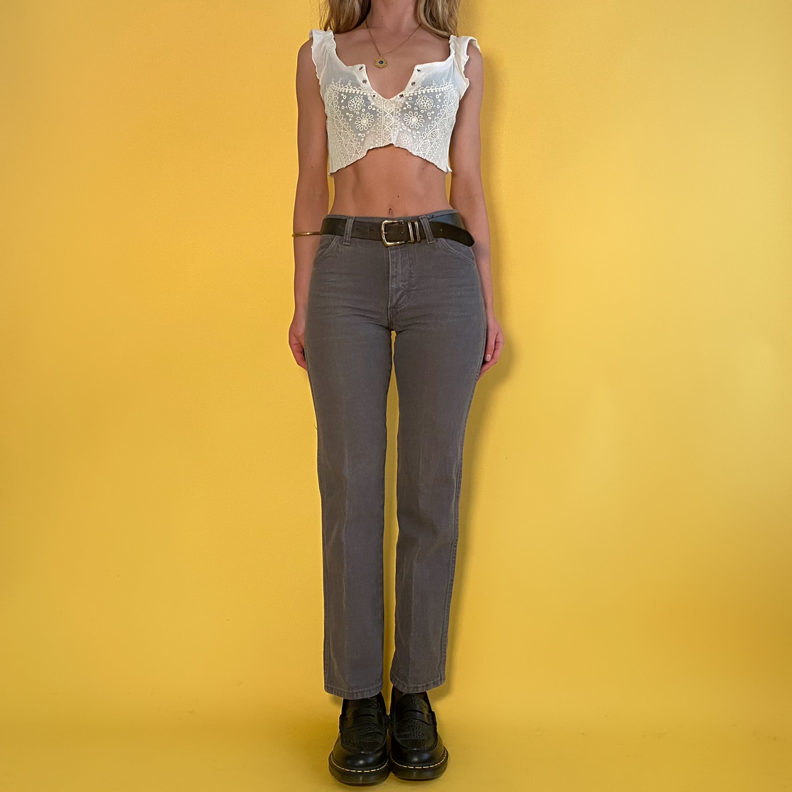 Vintage Grey Denim Wranglers