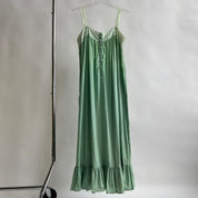 Sea foam green hand dyed cotton maxi dress - XL