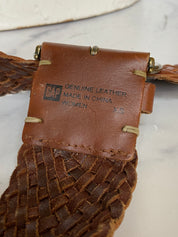 Gap brown braided leather belt
