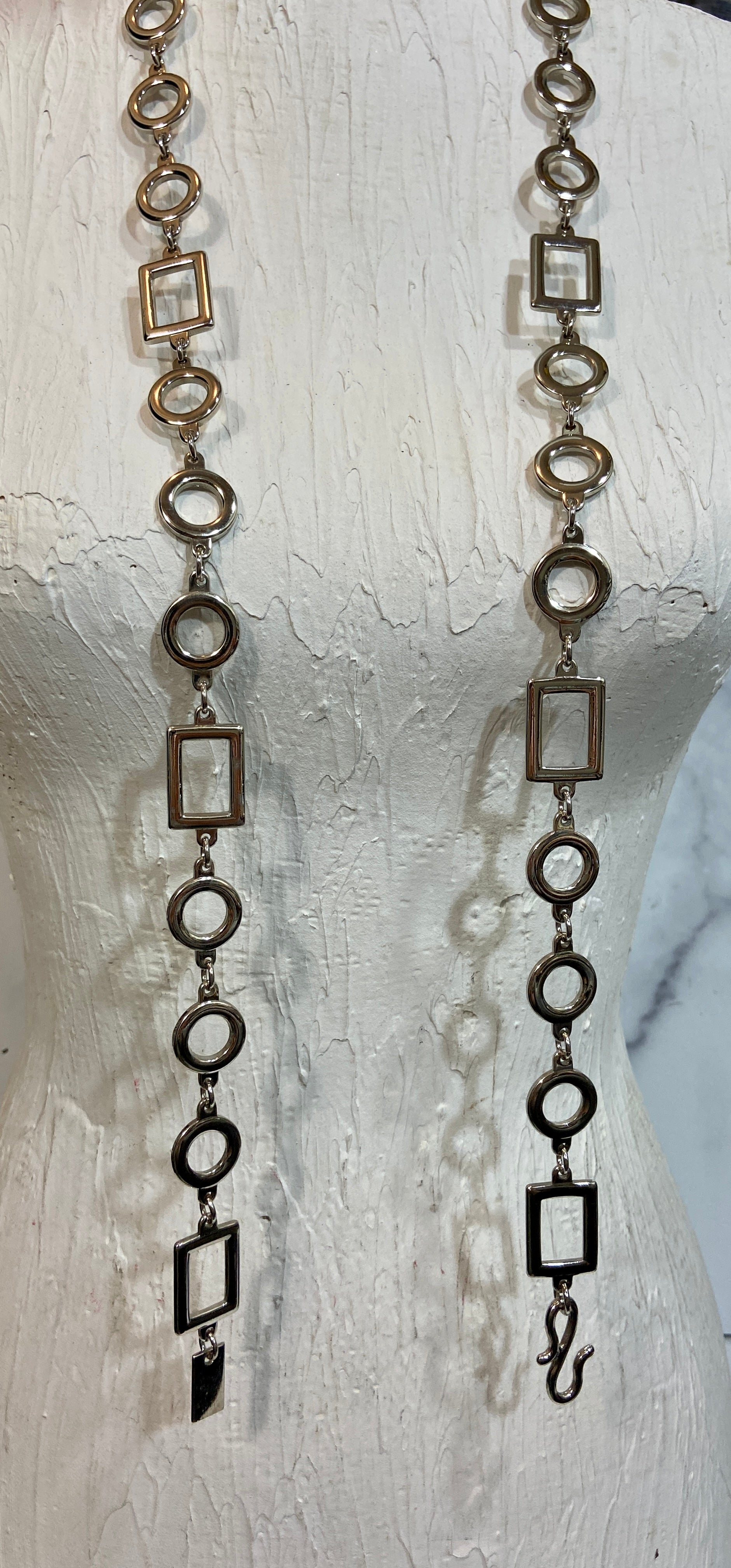 Silver metal chain