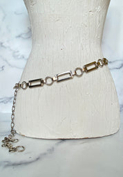 Silver metal waist chain belt