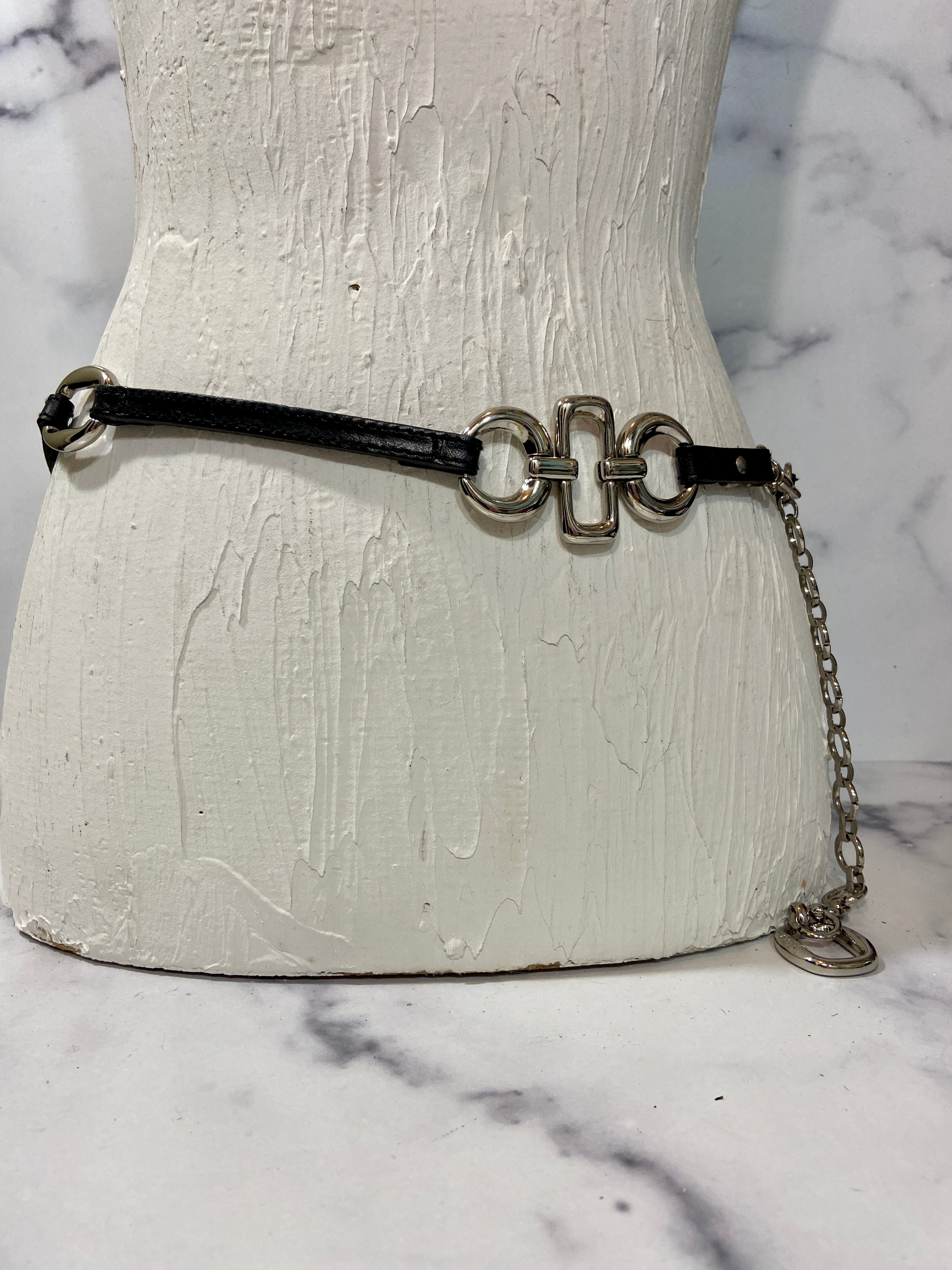 black leather chain
