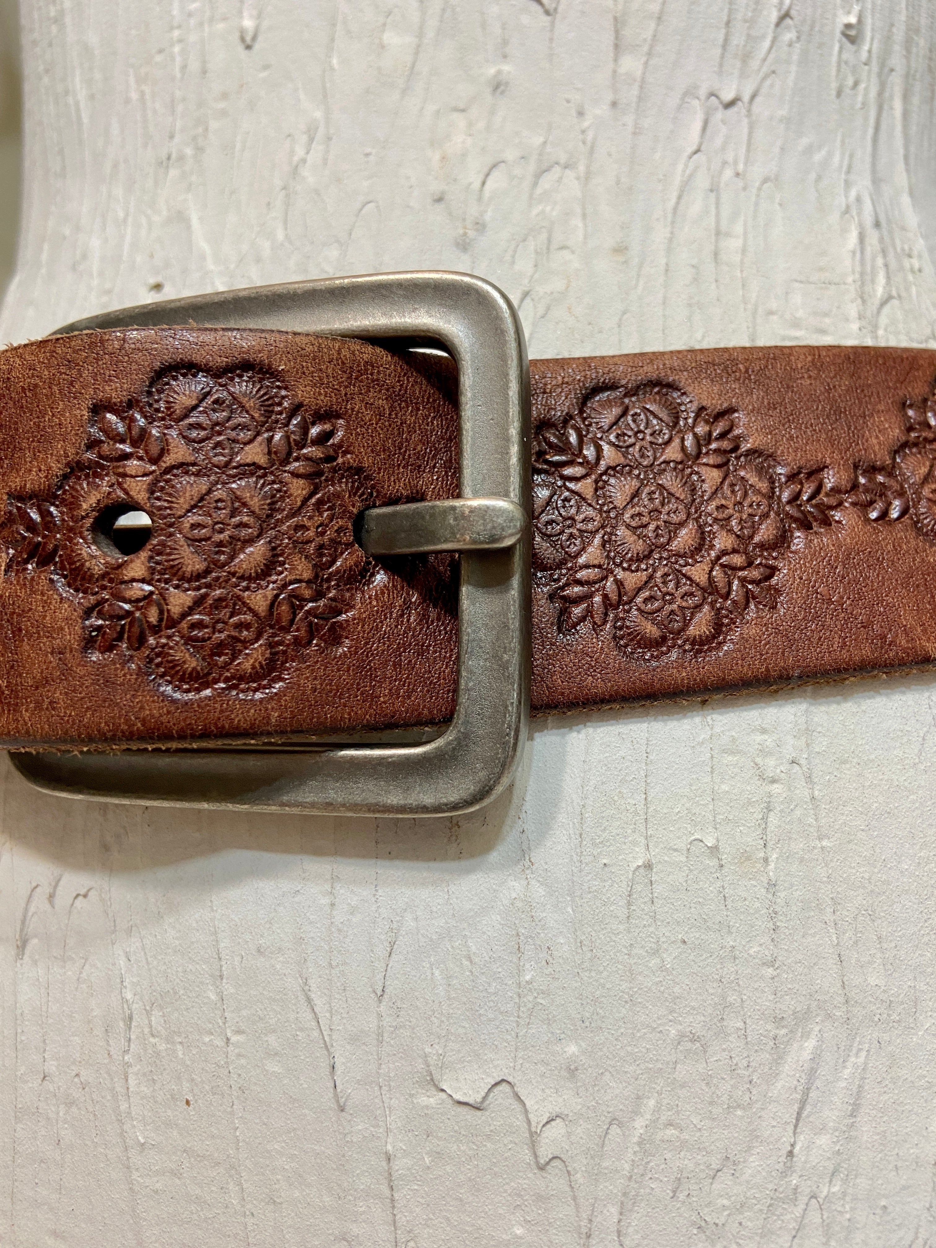 Vintage western leather belt