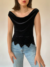 Vintage 1990s Velvet Tank - Medium