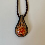 Vintage Glass Pendant Necklace