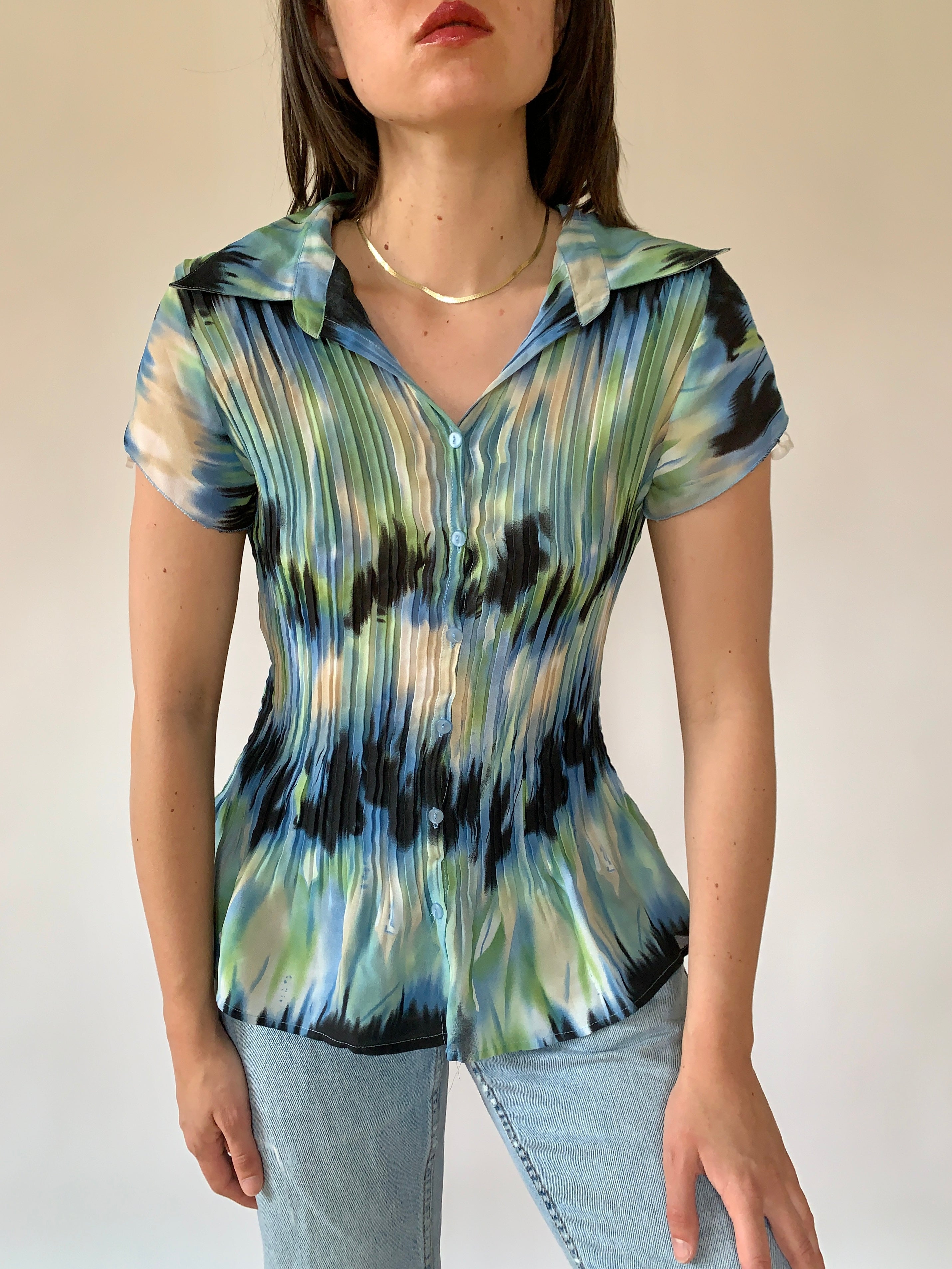 Y2K Northern Lights Blouse (XL)
