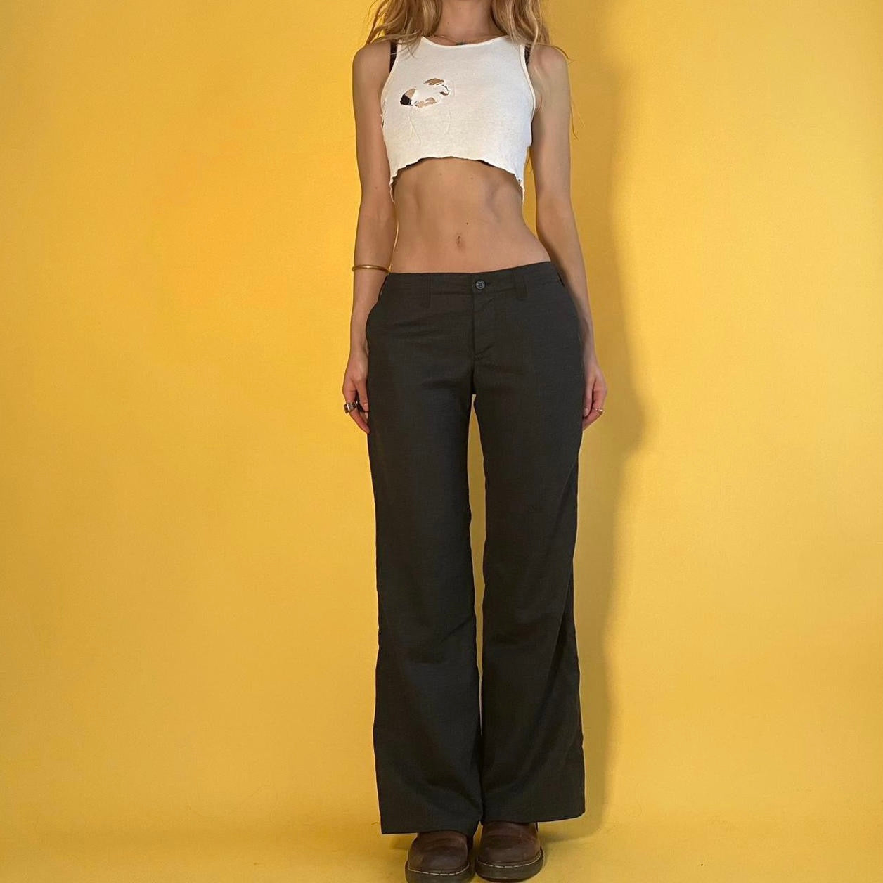Low Rise Boot Cut Trousers