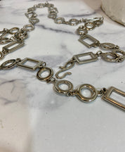 Silver metal chain