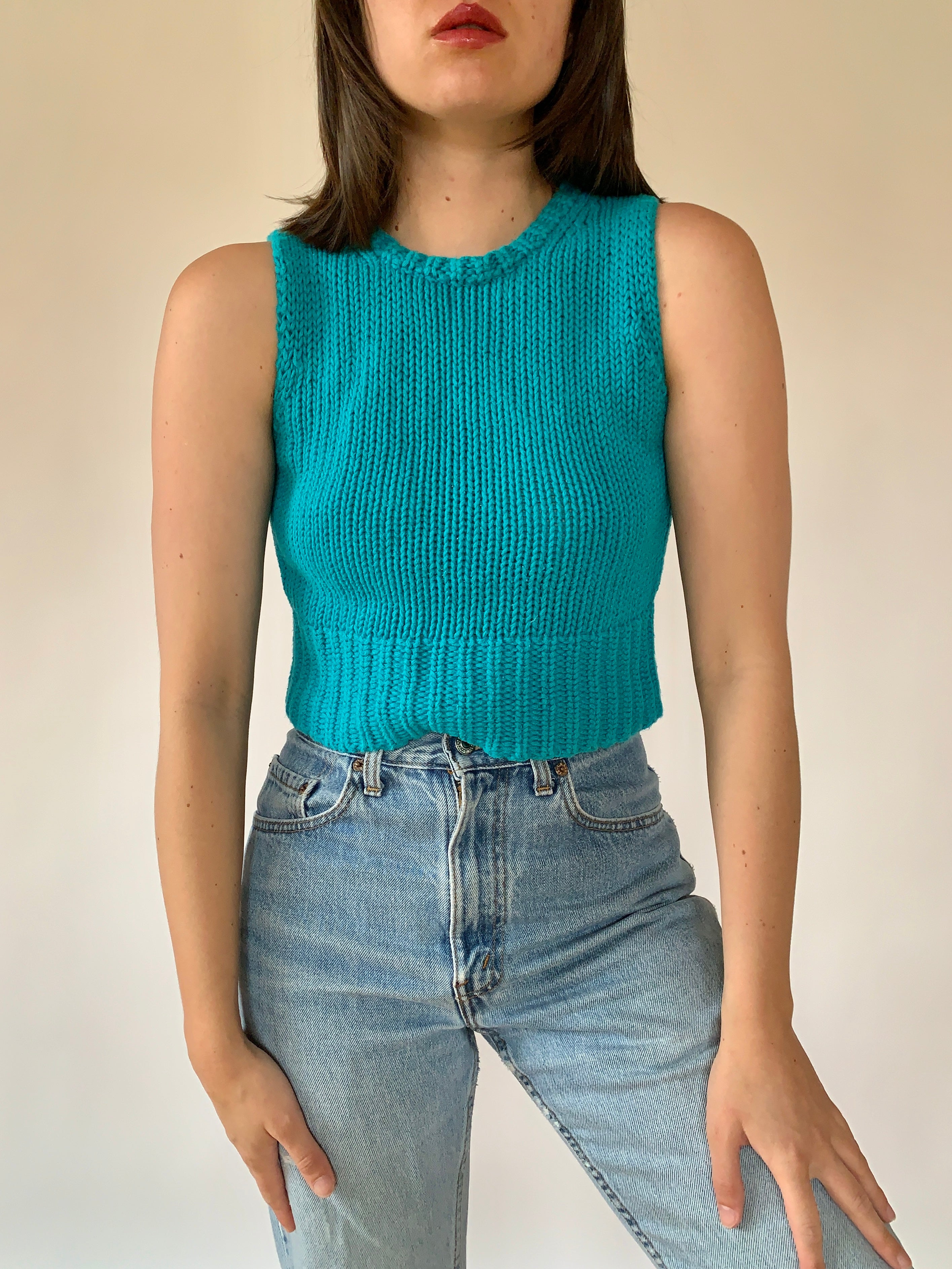 Y2K Aqua Knit (XS)