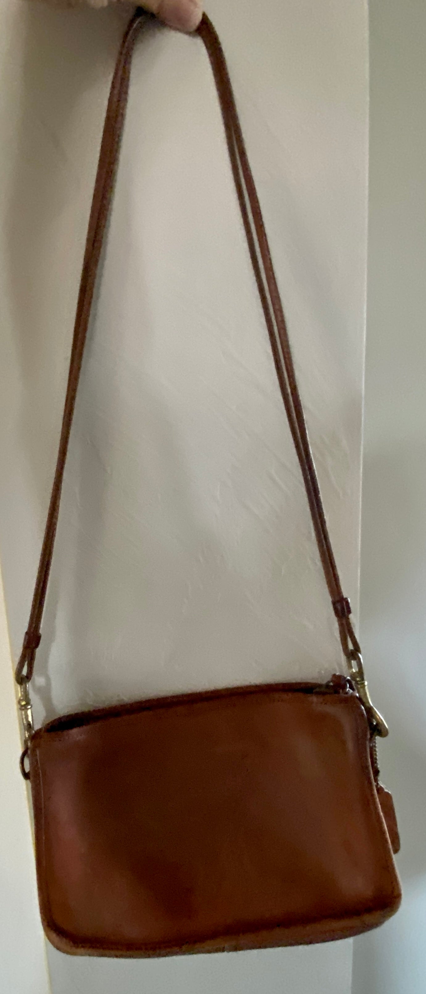 Vintage tan leather coach