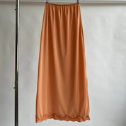 Dusty Peach hand dyed maxi skirt - xs