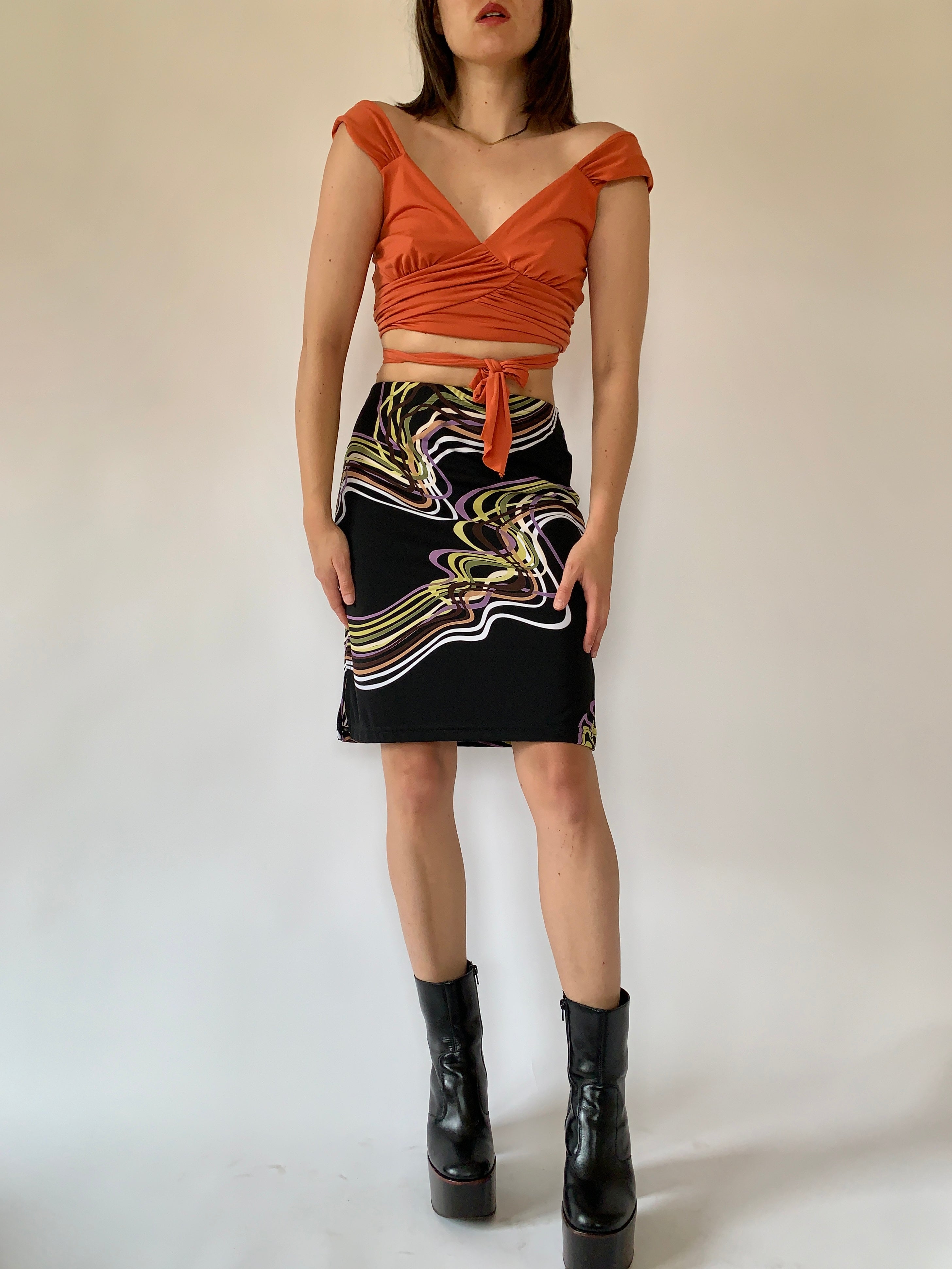 Vintage 1990s Abstract Midi (S)
