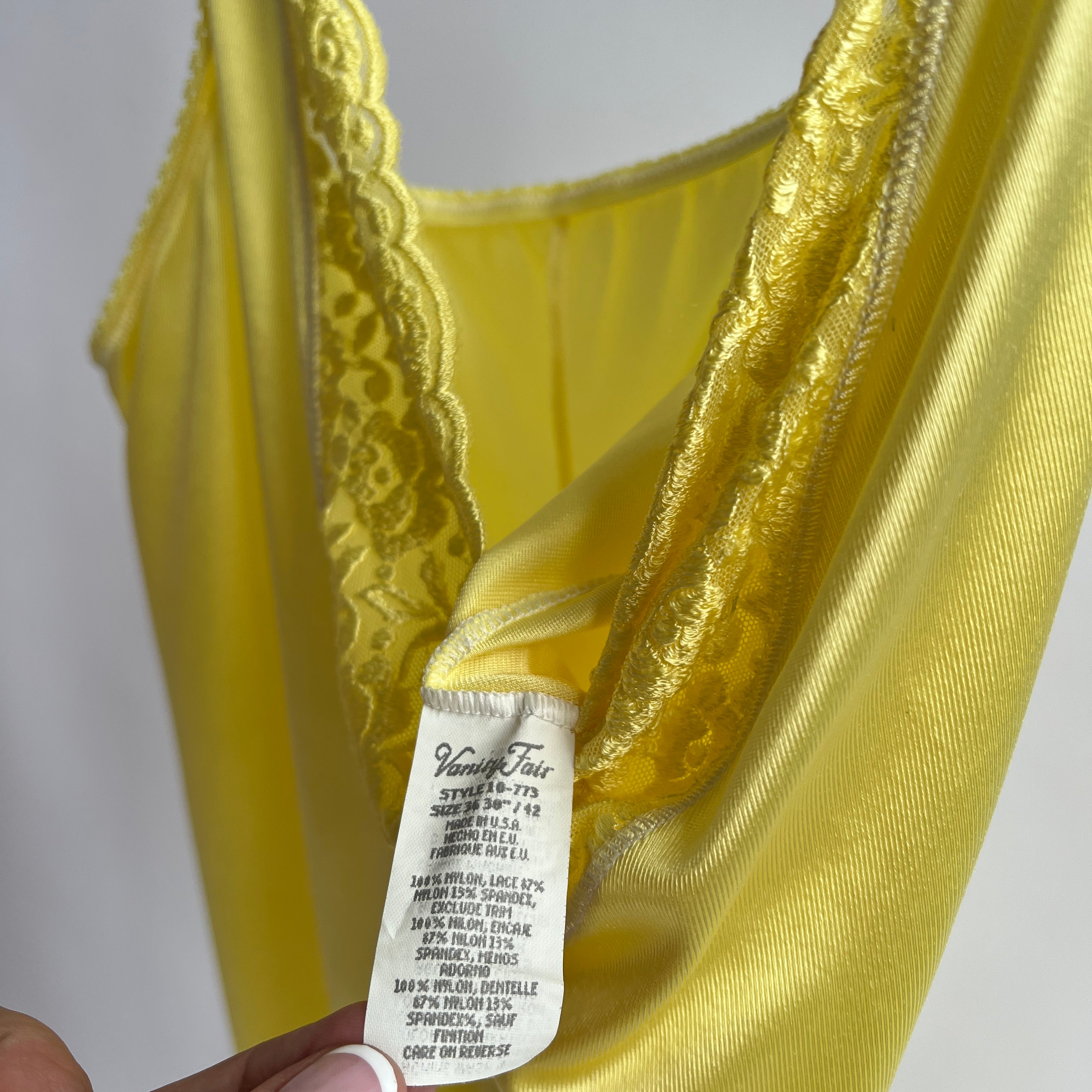 Lemon yellow hand dyed maxi slip dress - XL