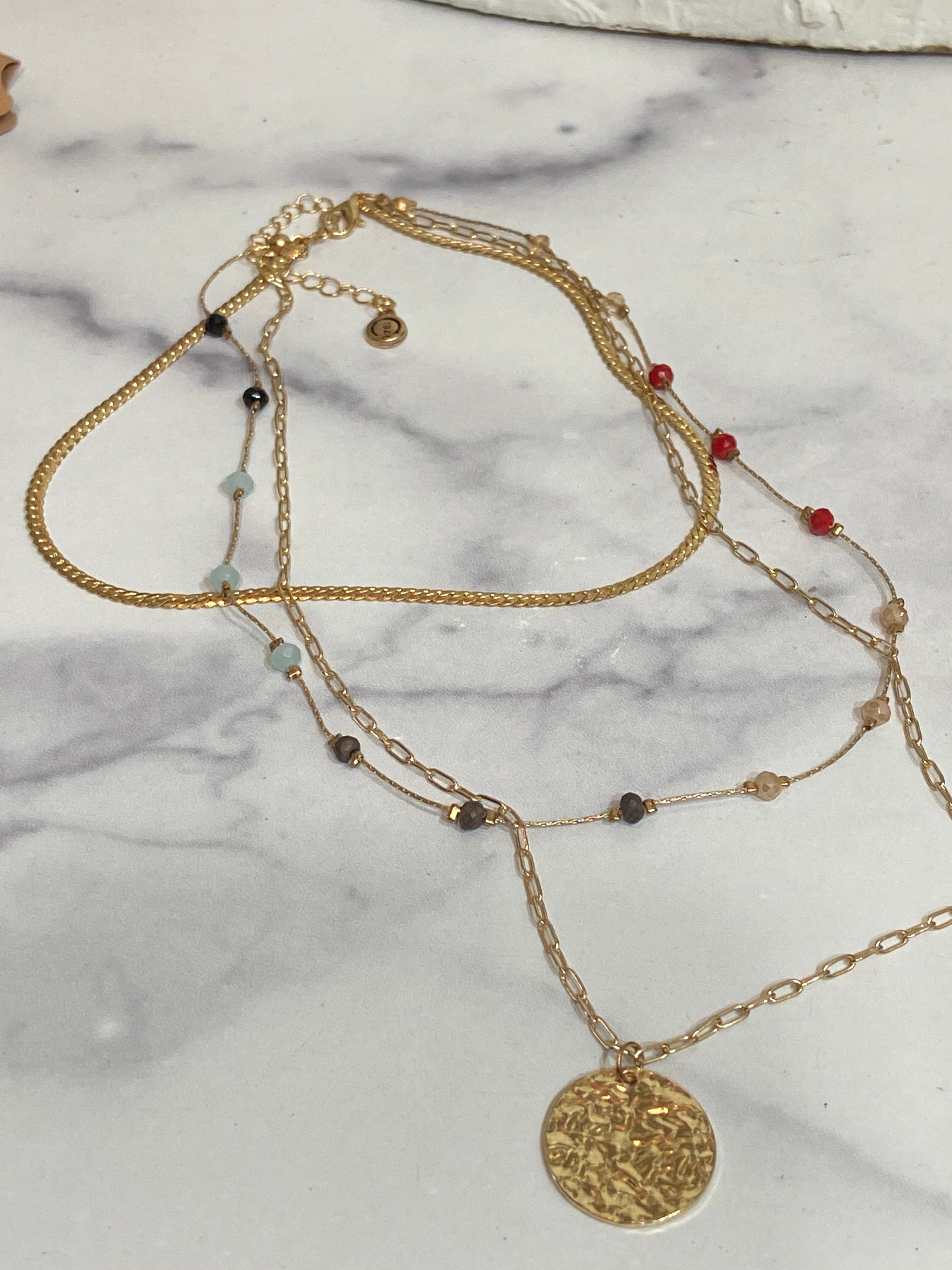 Gold layer necklaces