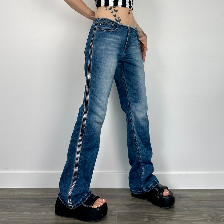 Buy Be Low Low Rise Flare Jeans for USD 88.00