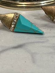 Gold and Turquoise Earrings