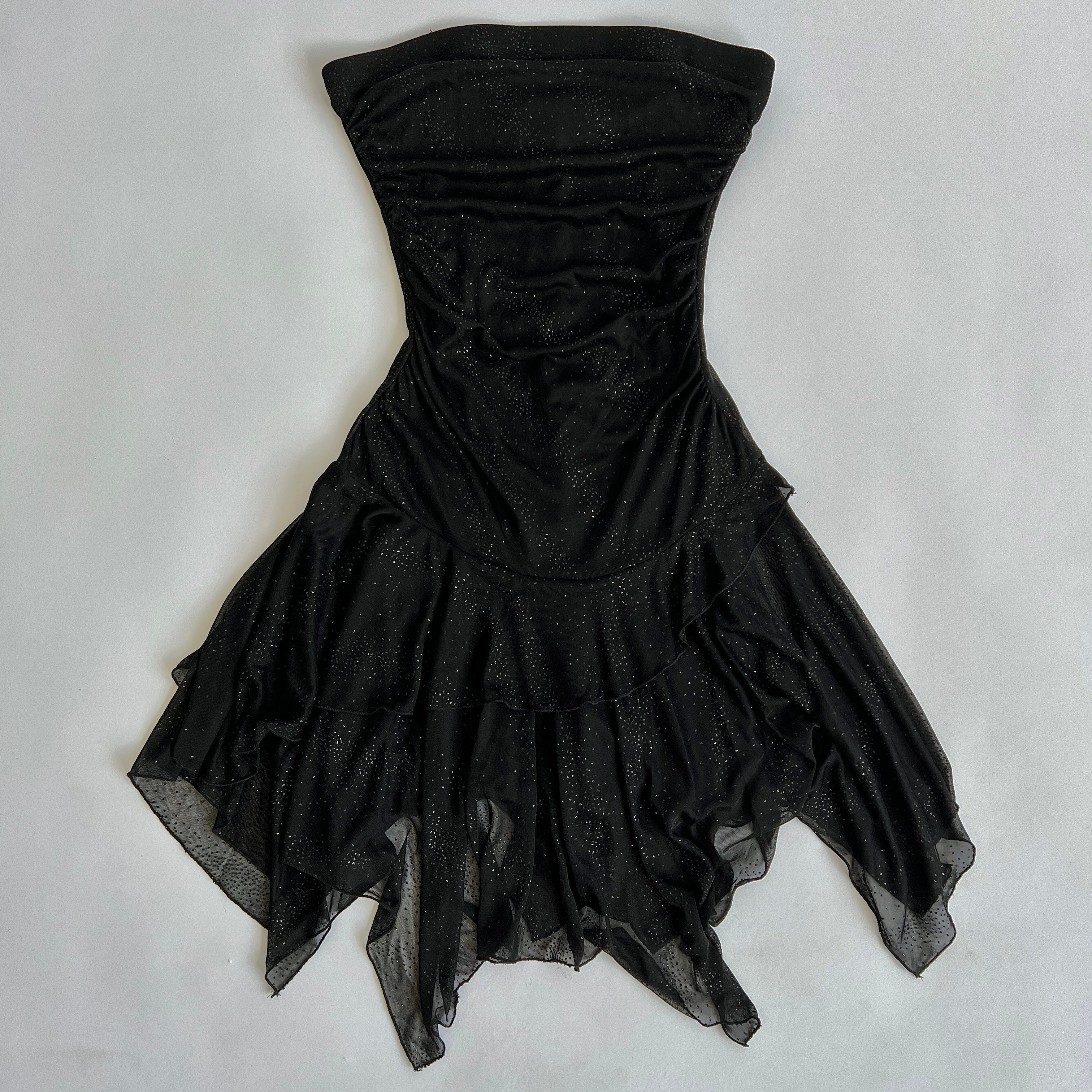 Vintage 90s midnight glitter tube dress