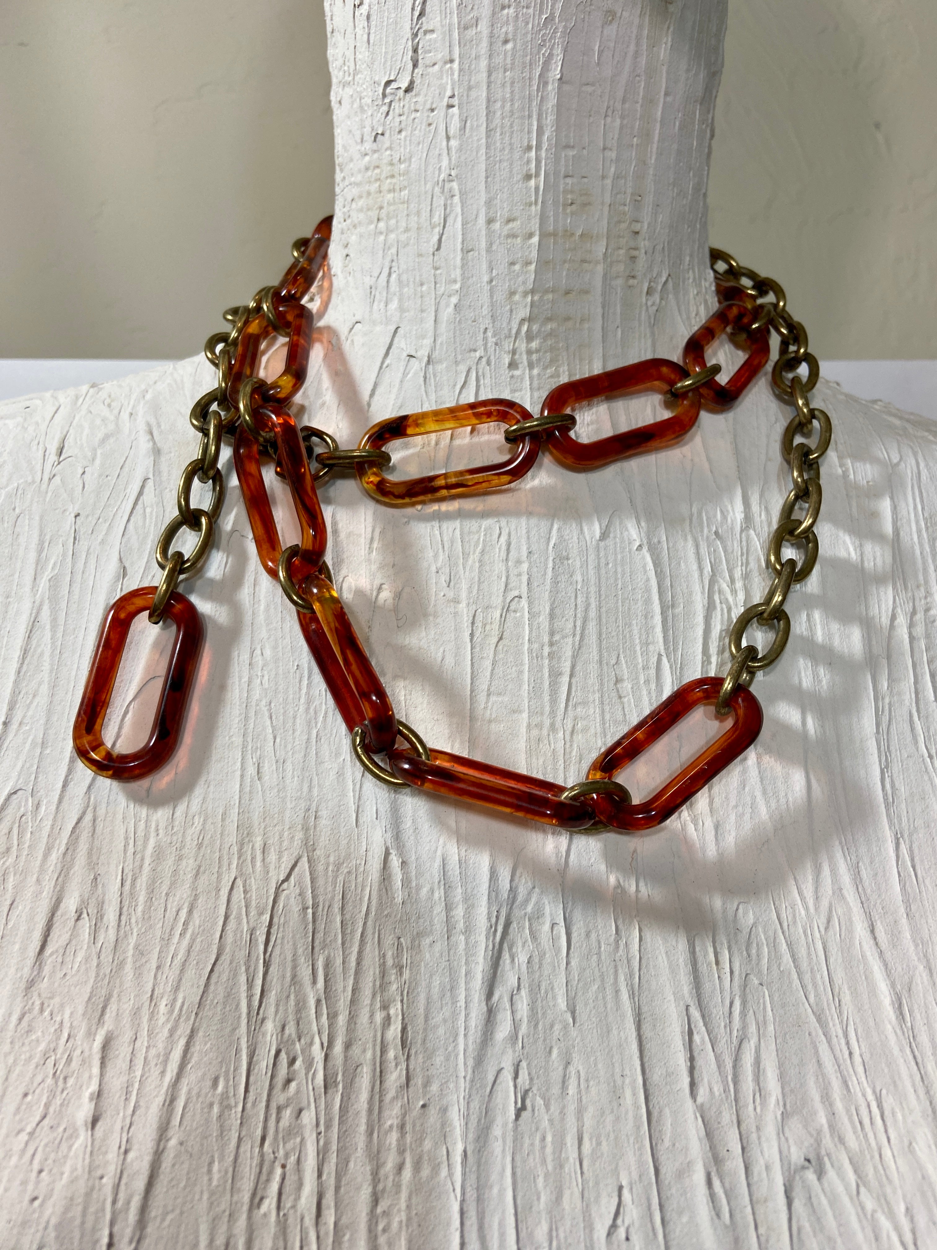 70s brown chain belt