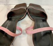 Brown and pink sandals