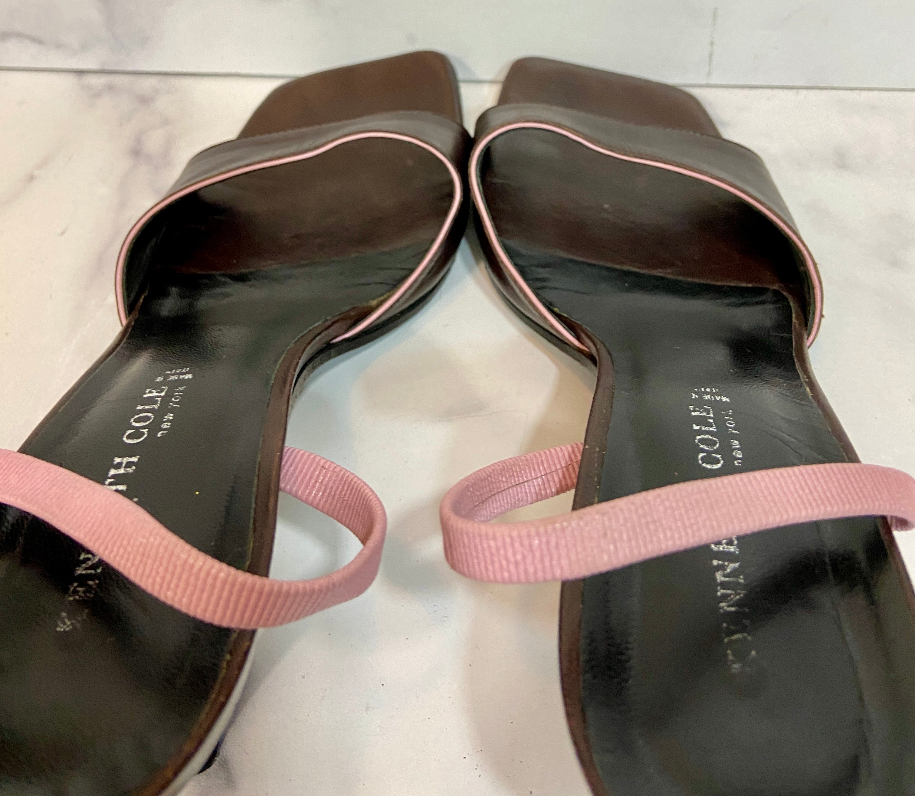 Brown and pink sandals