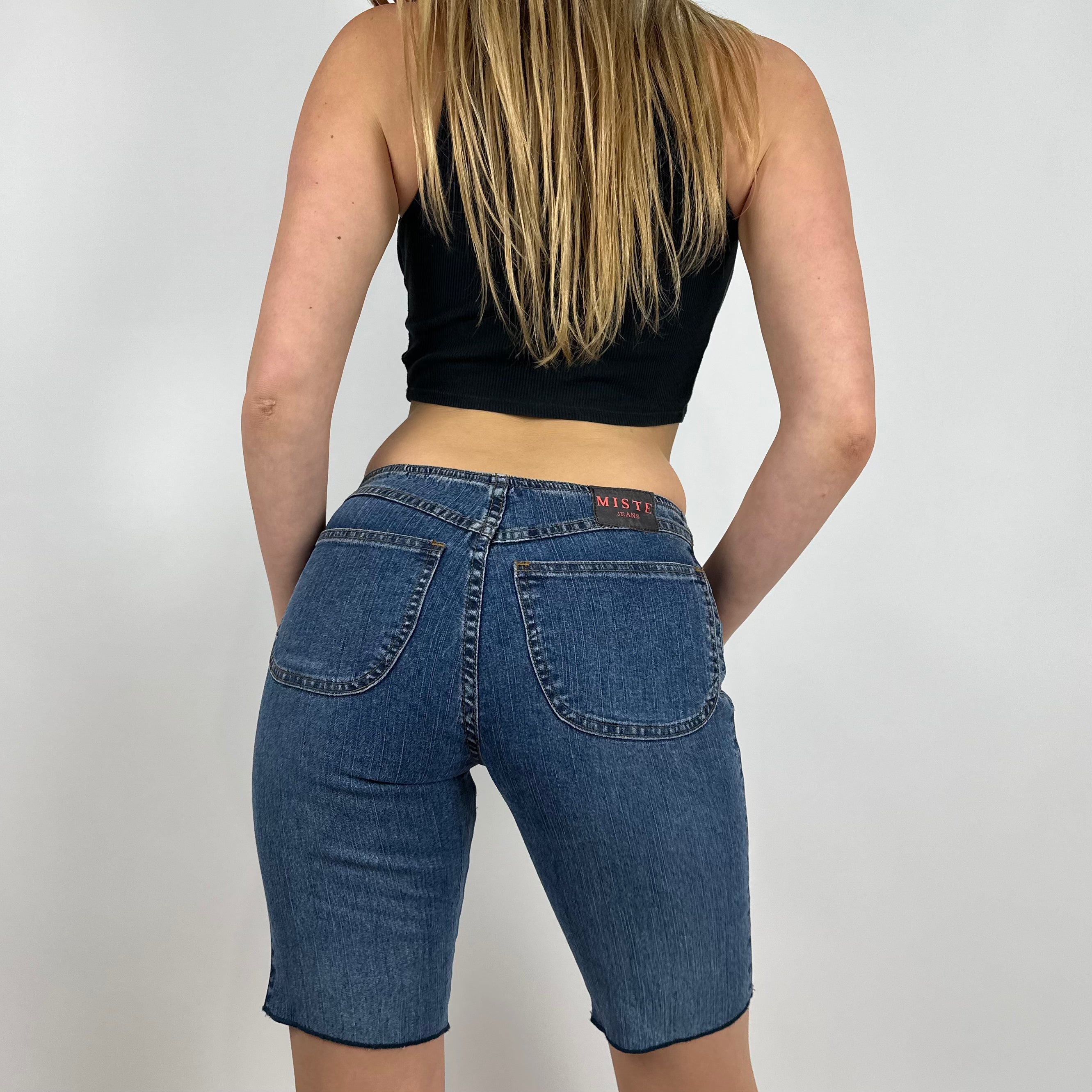 Y2K Low-Rise Long Denim Shorts (0/2)