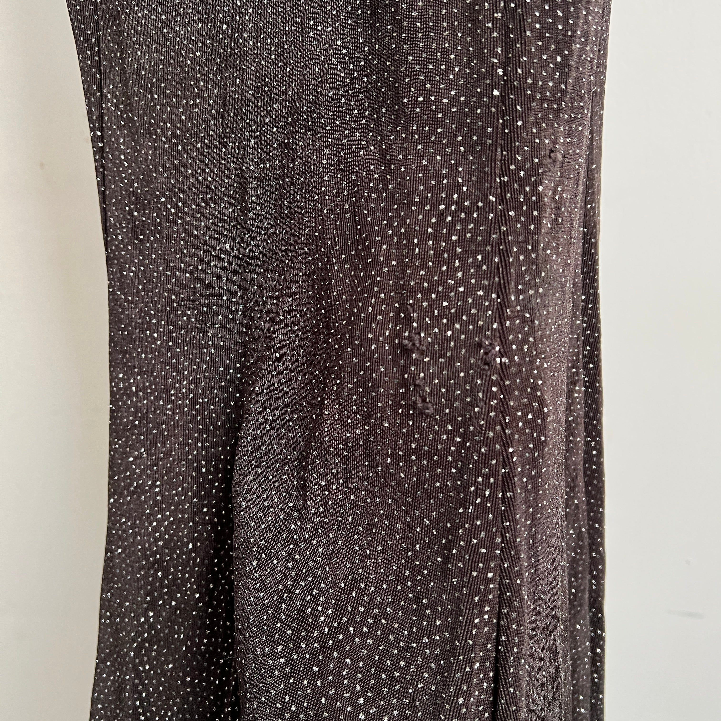 90s black glitter formal dress (M/L)