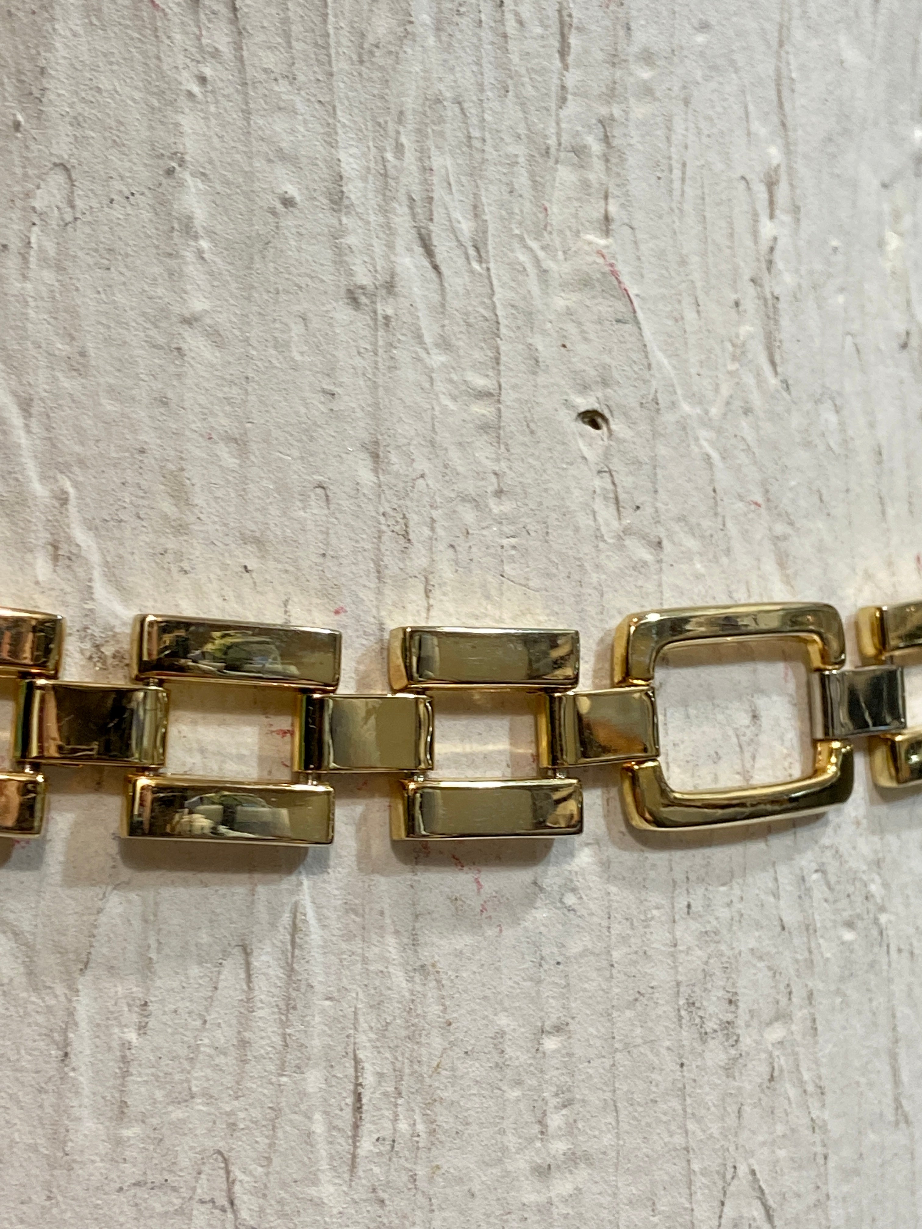 Gold metal chain belt