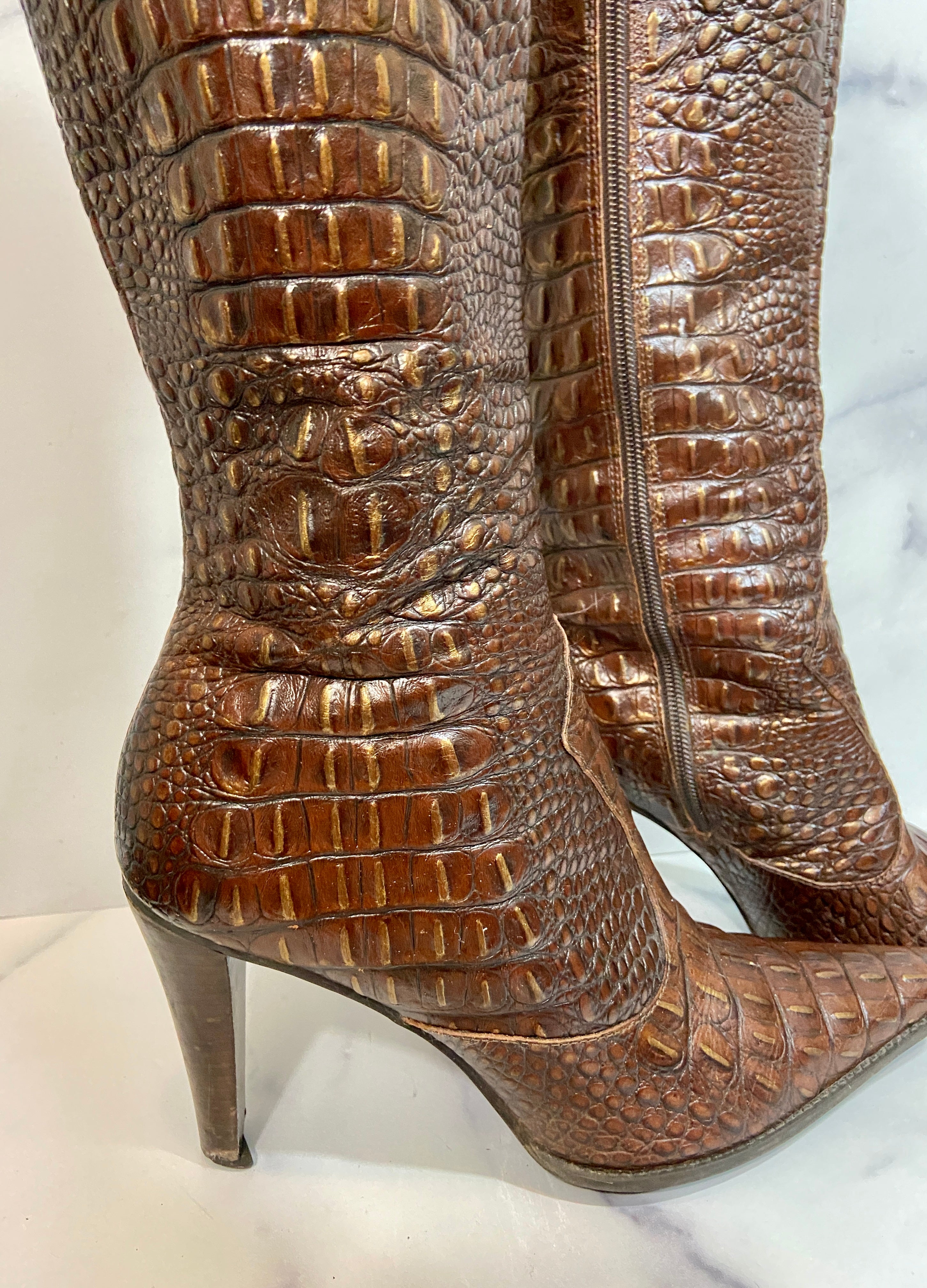 Gianni Bini crocodile boots