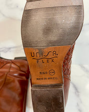 Vintage unisa woven leather riding boots