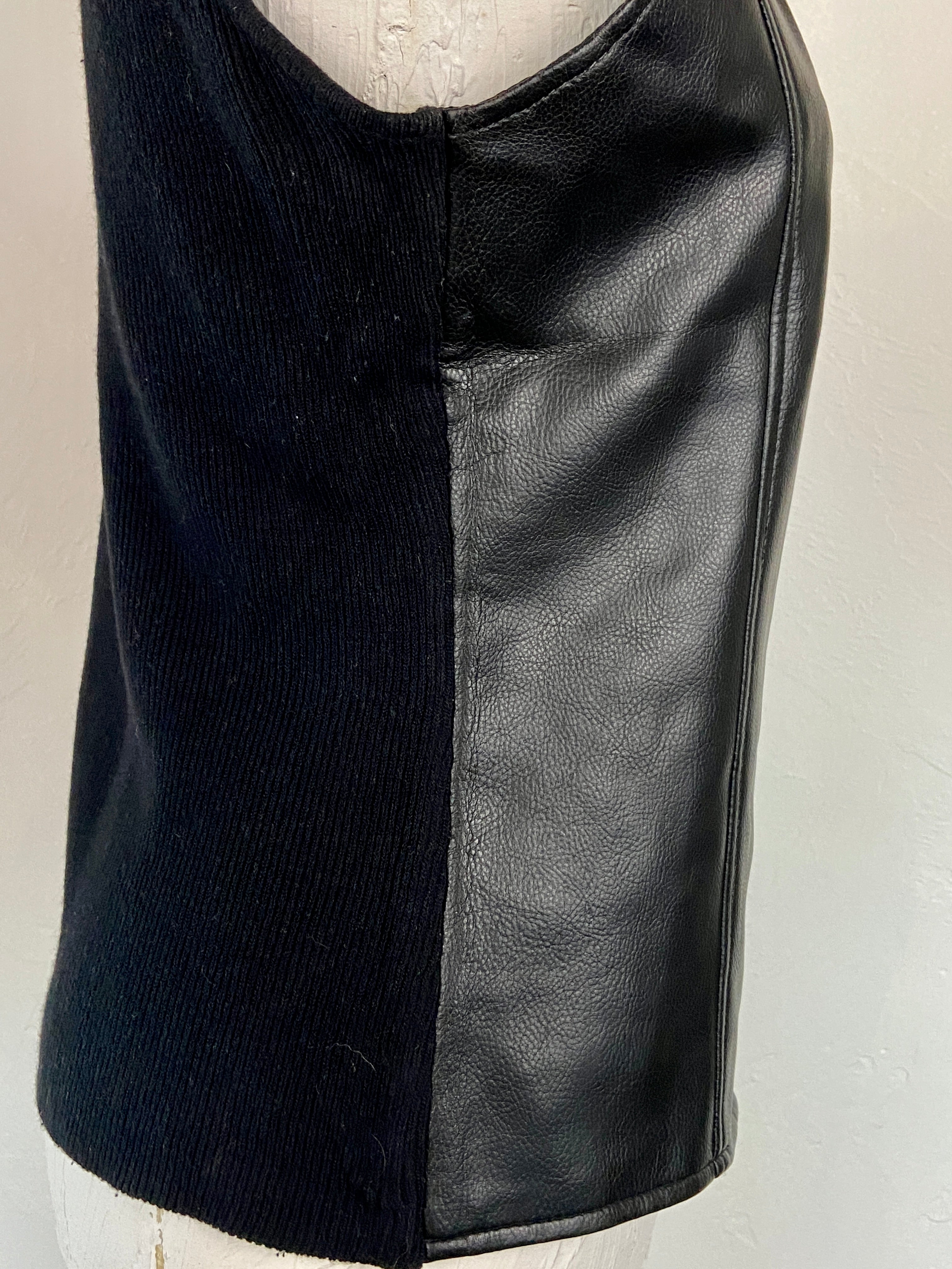 B.B.Dakota black leather vest