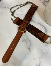 Brown reworked belt