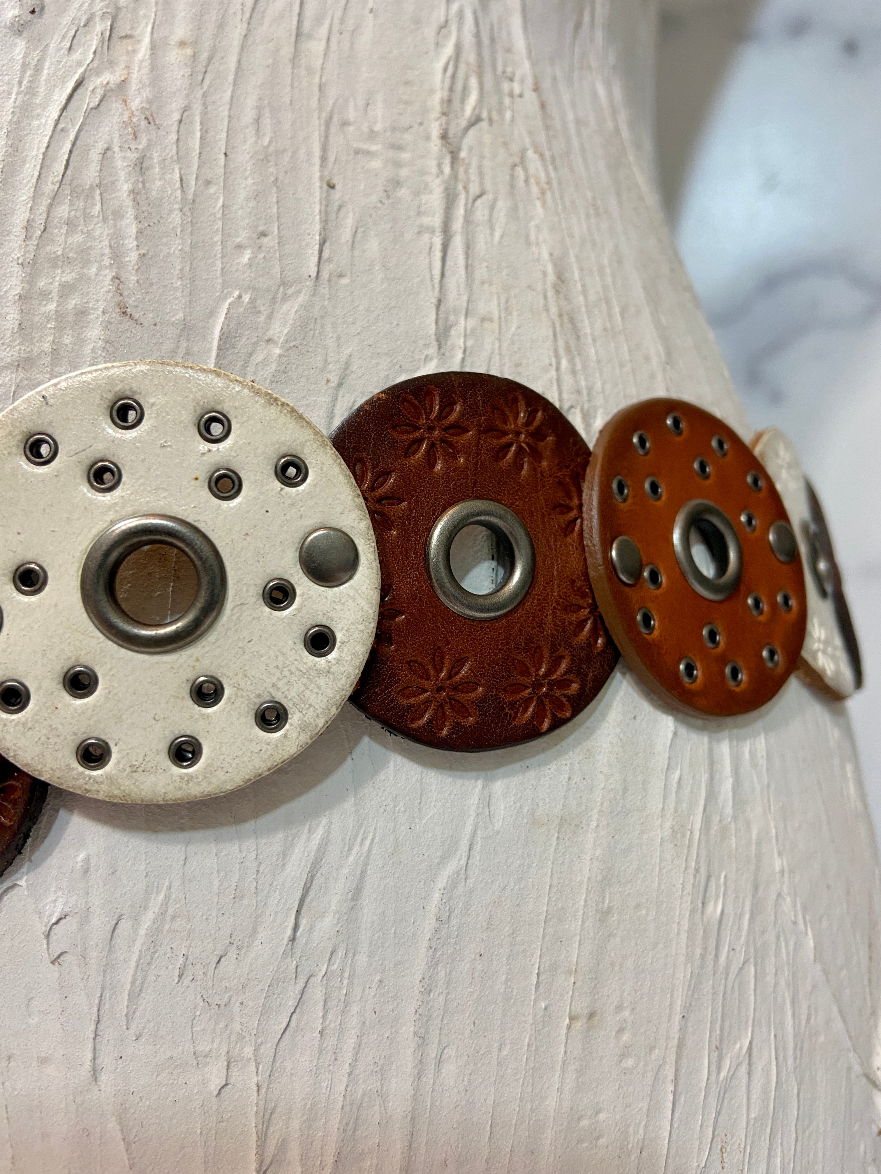70’s Leather Disc Belt