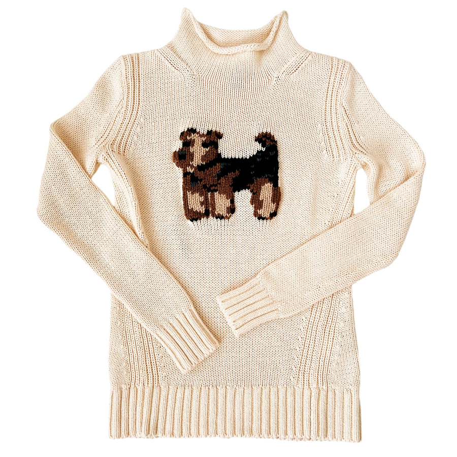Hand Stitched Terrier Sweater (XS/S)