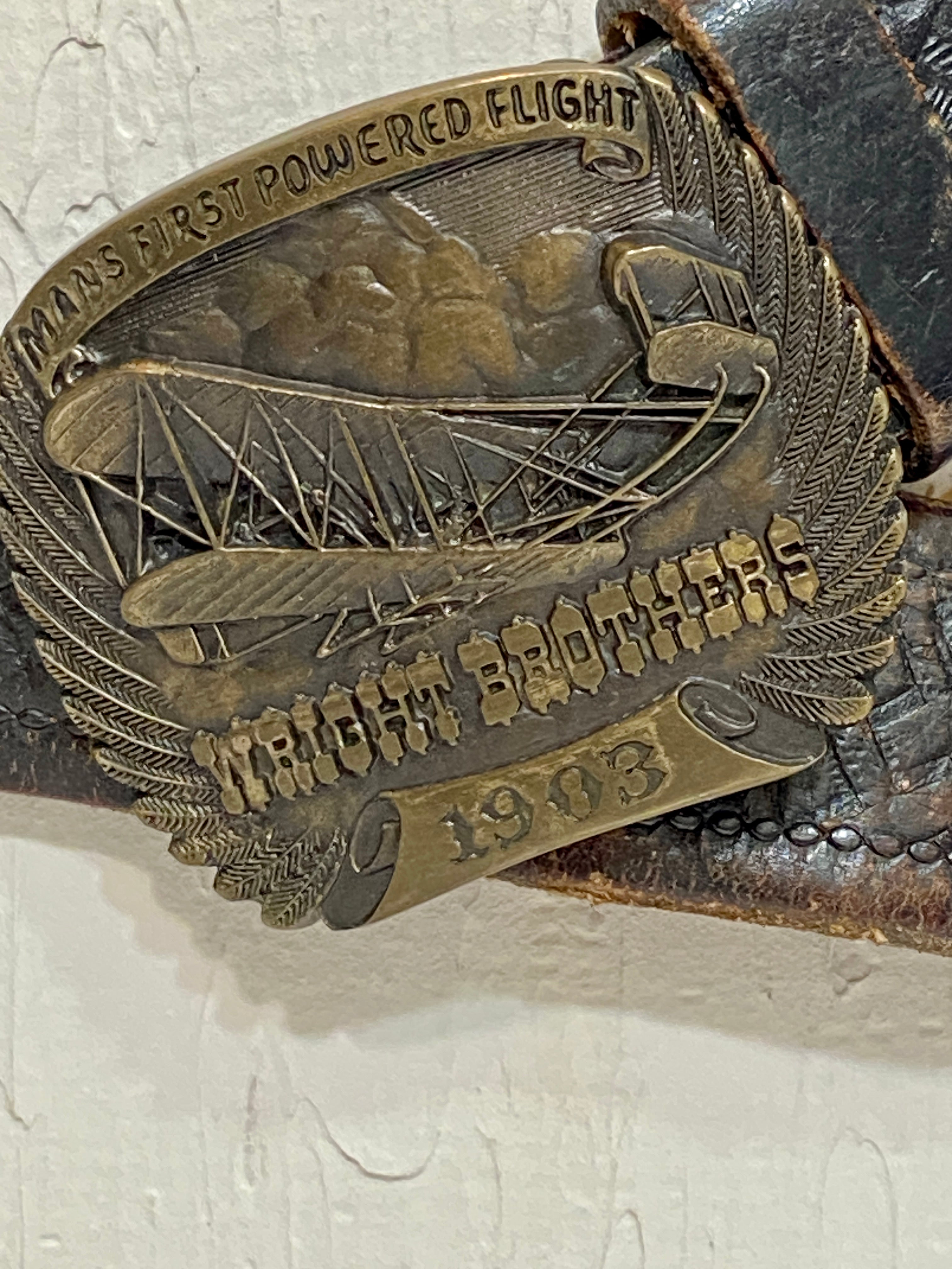 Vintage genuine award design medals End of the Trail solid brass belt