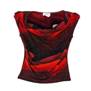 90s Drapey Glitter Top (M)