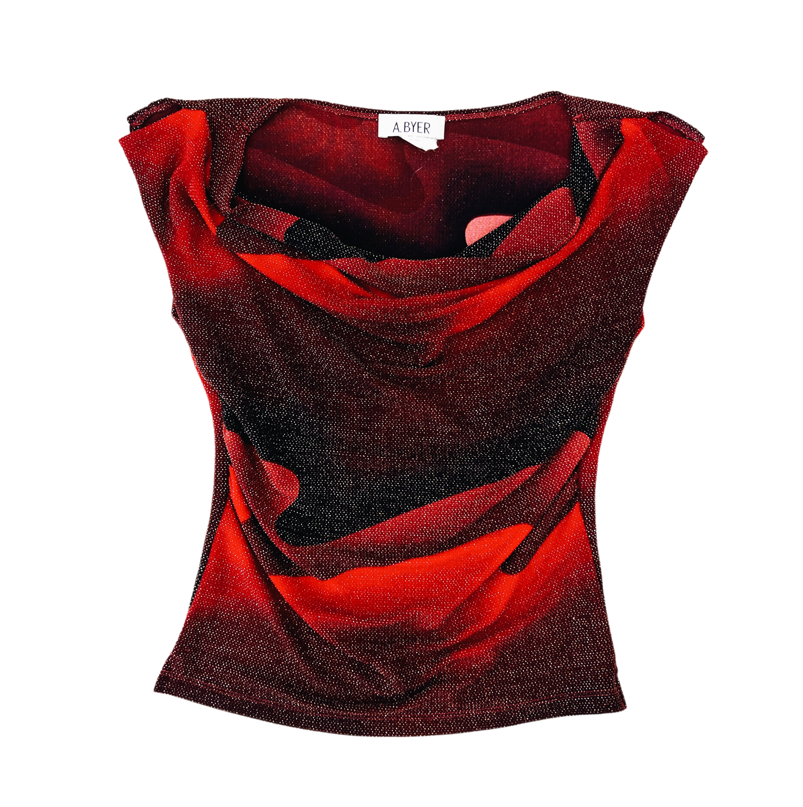 90s Drapey Glitter Top (M)