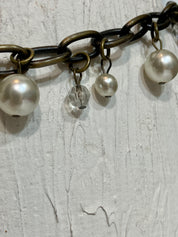 Pearl beads charm chain belt