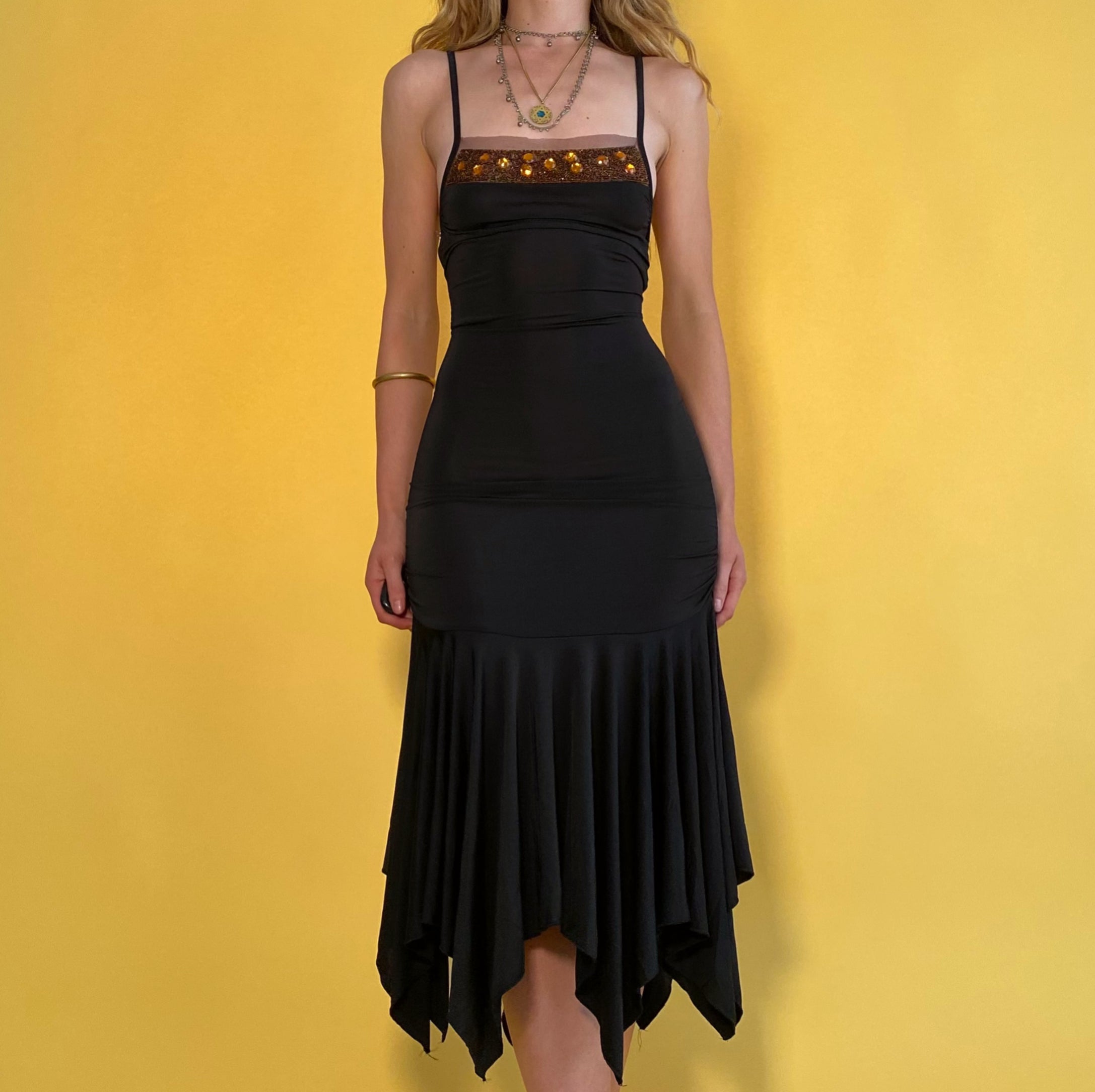 Y2k Drop-waist Midi Dress