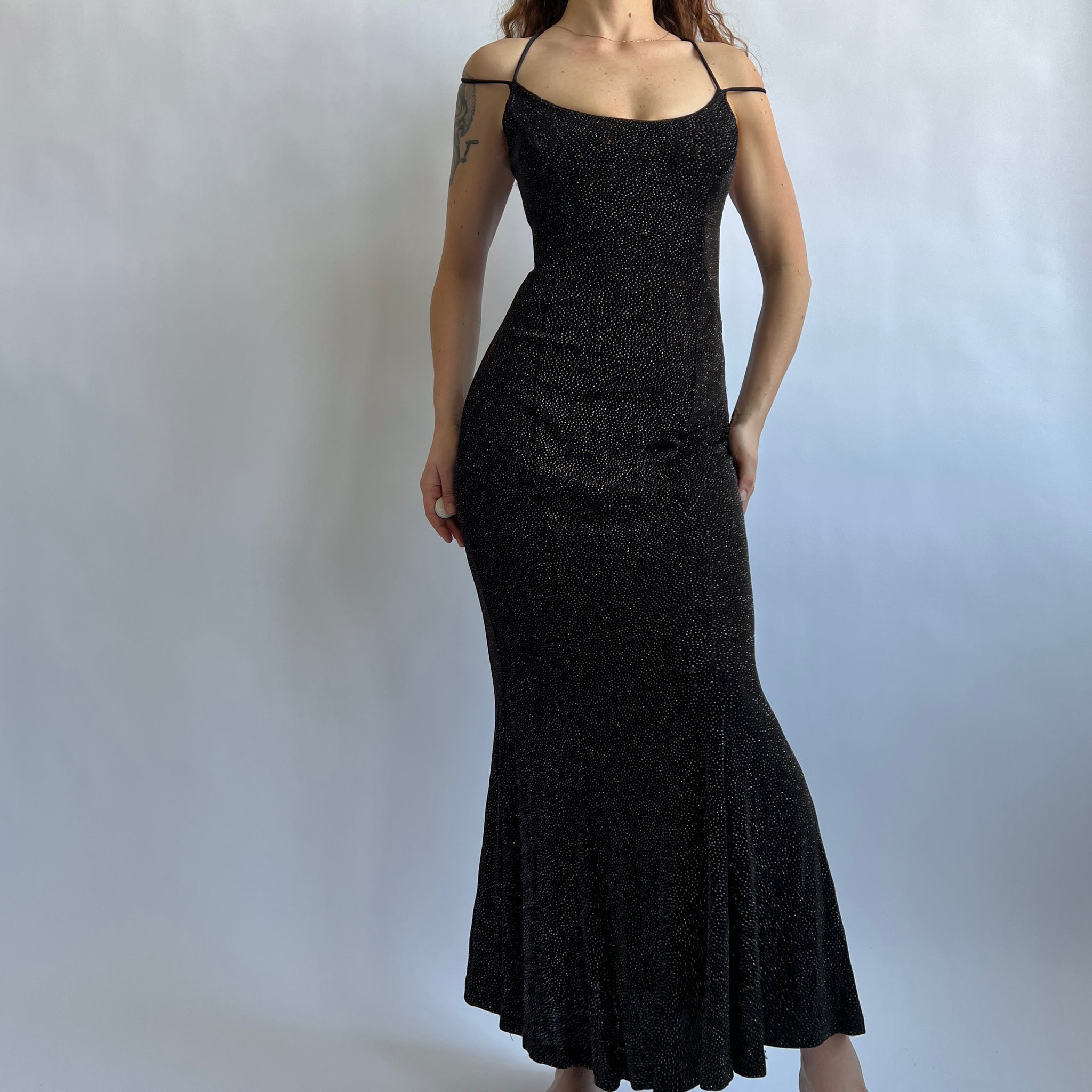 90s black glitter formal dress (M/L) 90s black glitter formal dress (M/L)