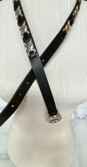 Black & silver belt