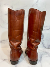 Vintage unisa woven leather riding boots