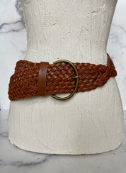 Gap brown braided leather belt