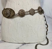 Vintage silver heavy chain belt