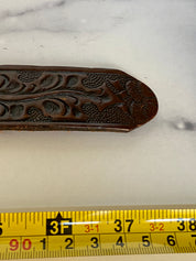 Vintage tooled leather belt