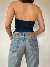 Vintage 1970s Denim Corset