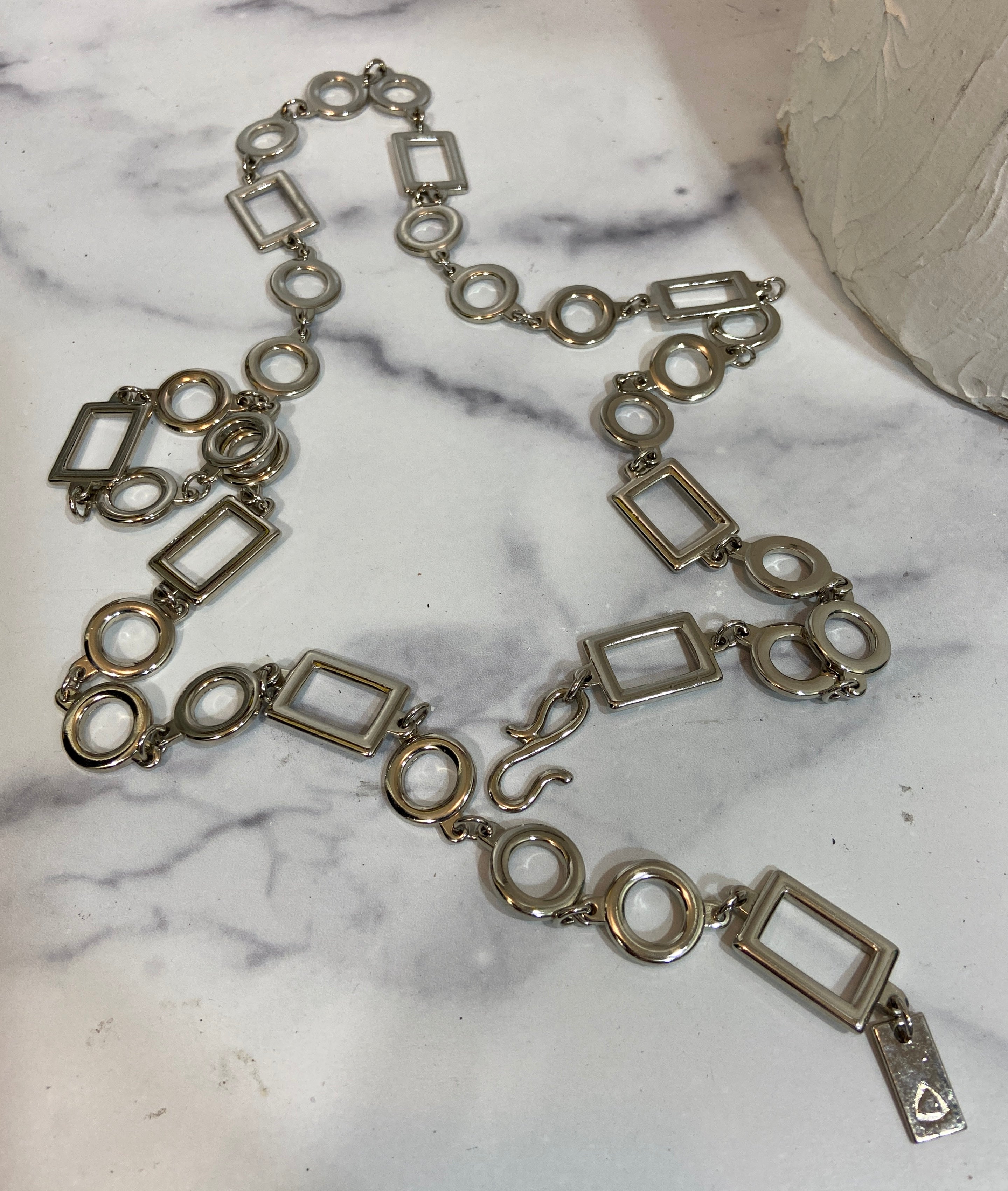 Silver metal chain
