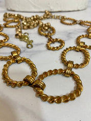 Vintage heavy gold link chain belt